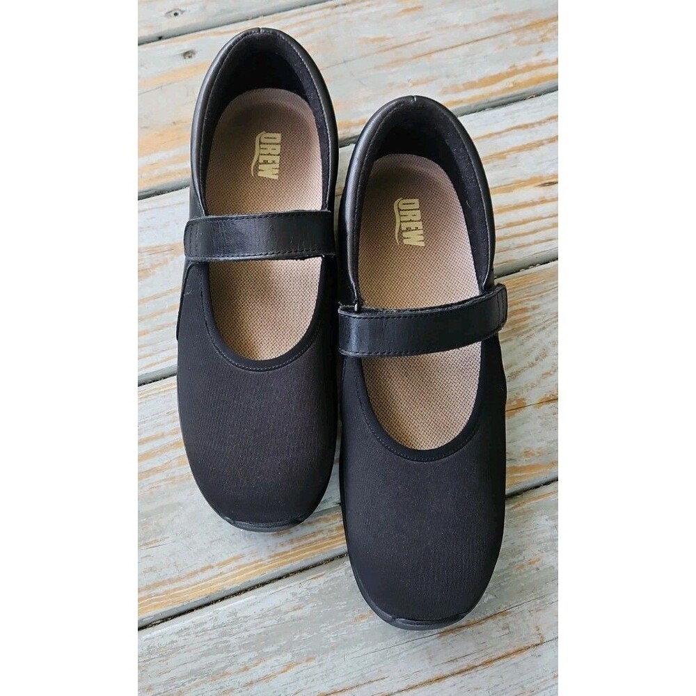 DREW Black Mary Jane Magnolia  Comfort Leather Stretch Ortho Shoes Sz 11.5